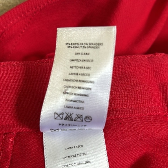 MICHAEL KORS Red Chino Ankle Pants Size 2 - Picture 6 of 8